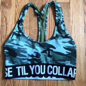 Tilyoucollapse branded sports bra